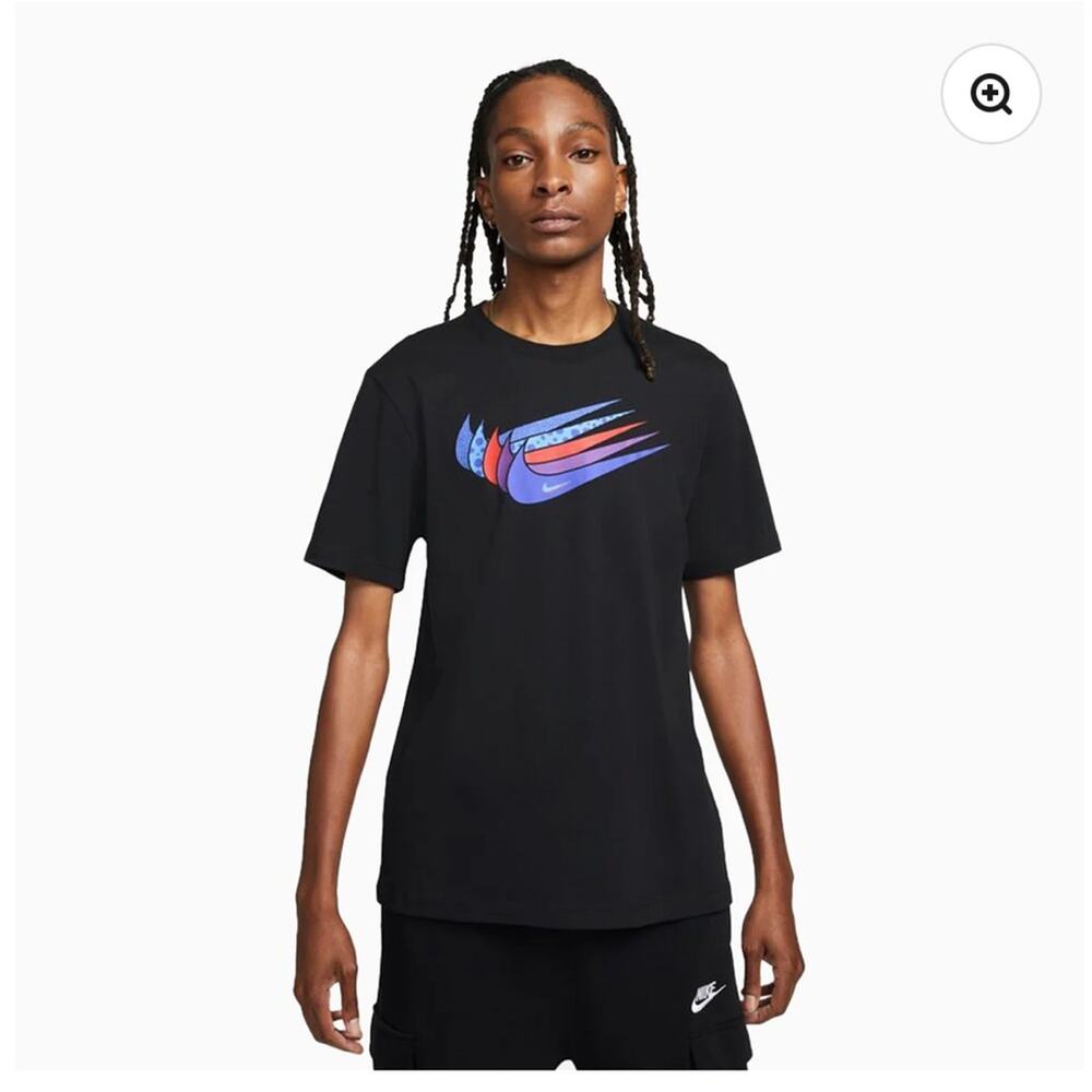 Nike Swoosh Tee Shirt Black Size Large